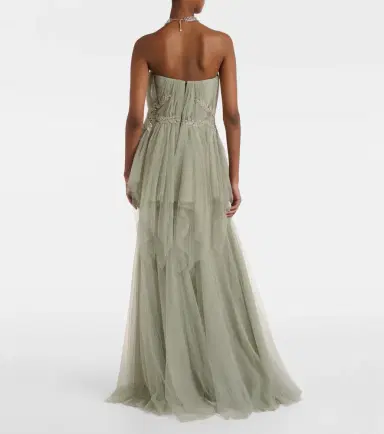 Costarellos Embellished tulle corset gown | Thumbnail 6 Costarellos Embellished tulle corset gown | Thumbnail 6