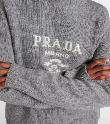 Prada Logo intarsia wool and cashmere sweater | Thumbnail 6 Prada Logo intarsia wool and cashmere sweater | Thumbnail 6