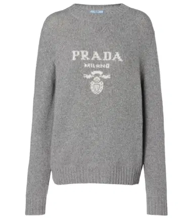 Prada Logo intarsia wool and cashmere sweater | Thumbnail 1 Prada Logo intarsia wool and cashmere sweater | Thumbnail 1
