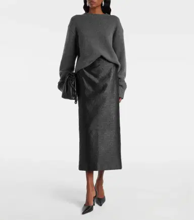 Rohe Róhe Embossed high-rise midi skirt | Thumbnail 3 Rohe Róhe Embossed high-rise midi skirt | Thumbnail 3