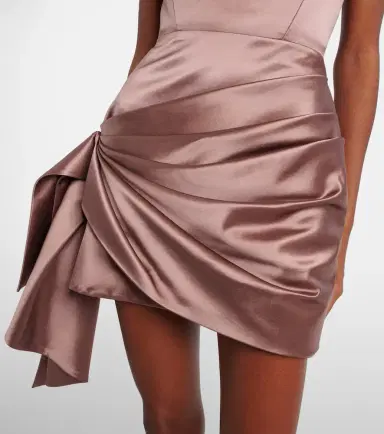 Alex Perry Off-shoulder cotton and silk satin minidress | Thumbnail 2 Alex Perry Off-shoulder cotton and silk satin minidress | Thumbnail 2