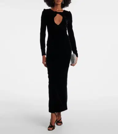 Alessandra Rich Bow-detail cutout velvet gown | Thumbnail 2 Alessandra Rich Bow-detail cutout velvet gown | Thumbnail 2