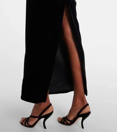 Alessandra Rich Bow-detail cutout velvet gown | Thumbnail 4 Alessandra Rich Bow-detail cutout velvet gown | Thumbnail 4