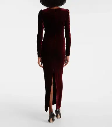 Alessandra Rich Bow-detail cutout velvet gown | Thumbnail 3 Alessandra Rich Bow-detail cutout velvet gown | Thumbnail 3