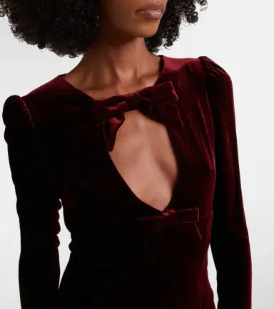 Alessandra Rich Bow-detail cutout velvet gown | Thumbnail 5 Alessandra Rich Bow-detail cutout velvet gown | Thumbnail 5