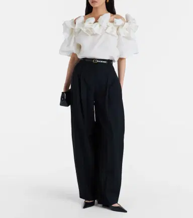 Carolina Herrera Off-shoulder silk top | Thumbnail 3 Carolina Herrera Off-shoulder silk top | Thumbnail 3