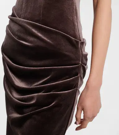 Alex Perry Draped velvet gown | Thumbnail 2 Alex Perry Draped velvet gown | Thumbnail 2