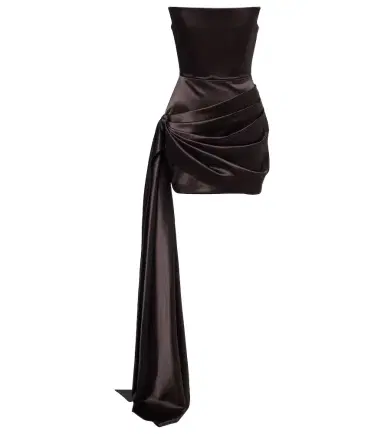 Alex Perry Draped satin bustier dress | Thumbnail 1 Alex Perry Draped satin bustier dress | Thumbnail 1