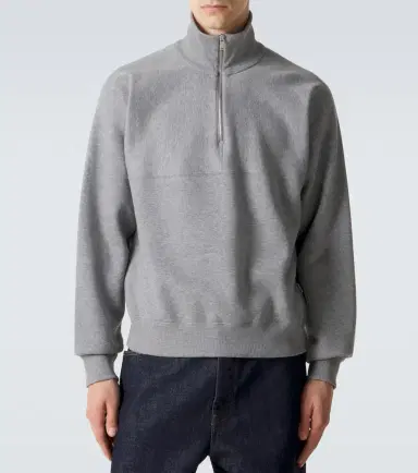 Jil Sander Cotton terry half-zip sweatshirt | Thumbnail 3 Jil Sander Cotton terry half-zip sweatshirt | Thumbnail 3