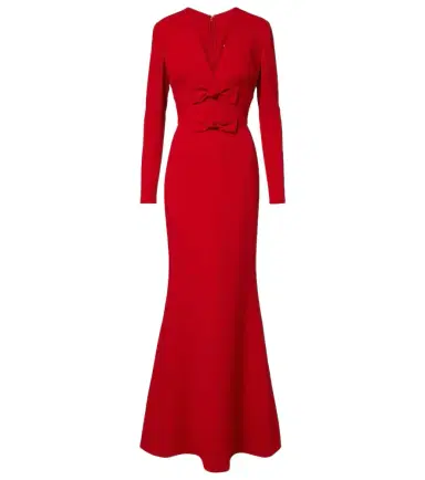 Elie Saab Bow-detail cady gown | Thumbnail 1 Elie Saab Bow-detail cady gown | Thumbnail 1