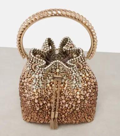 Jimmy Choo Bon Bon embellished satin bucket bag | Thumbnail 4 Jimmy Choo Bon Bon embellished satin bucket bag | Thumbnail 4