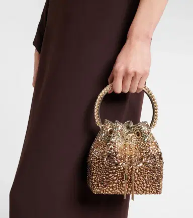 Jimmy Choo Bon Bon embellished satin bucket bag | Thumbnail 5 Jimmy Choo Bon Bon embellished satin bucket bag | Thumbnail 5