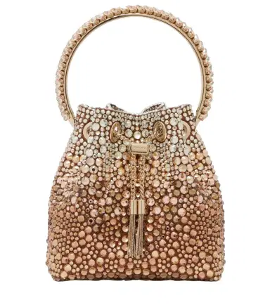 Jimmy Choo Bon Bon embellished satin bucket bag | Thumbnail 1 Jimmy Choo Bon Bon embellished satin bucket bag | Thumbnail 1