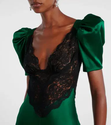 Rodarte Lace-trimmed silk cocktail dress | Thumbnail 2 Rodarte Lace-trimmed silk cocktail dress | Thumbnail 2