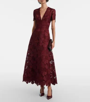 Elie Saab Guipure lace silk-blend maxi dress | Thumbnail 2 Elie Saab Guipure lace silk-blend maxi dress | Thumbnail 2