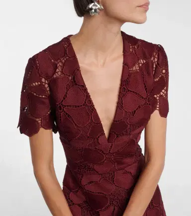 Elie Saab Guipure lace silk-blend maxi dress | Thumbnail 4 Elie Saab Guipure lace silk-blend maxi dress | Thumbnail 4