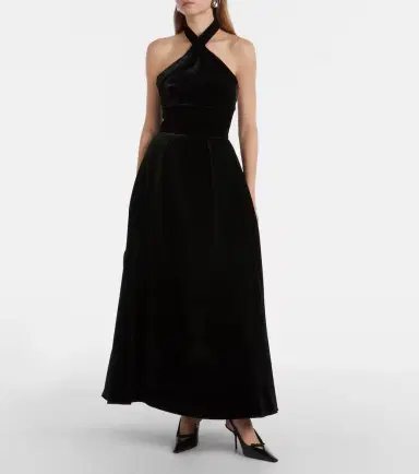Elie Saab Halterneck velvet gown | Thumbnail 2 Elie Saab Halterneck velvet gown | Thumbnail 2