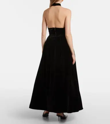 Elie Saab Halterneck velvet gown | Thumbnail 3 Elie Saab Halterneck velvet gown | Thumbnail 3