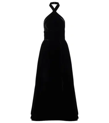 Elie Saab Halterneck velvet gown | Thumbnail 1 Elie Saab Halterneck velvet gown | Thumbnail 1