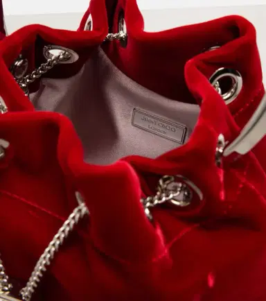 Jimmy Choo Bon Bon Small velvet bucket bag | Thumbnail 3 Jimmy Choo Bon Bon Small velvet bucket bag | Thumbnail 3