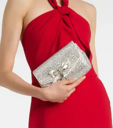 Jimmy Choo Soft Bow Mini embellished satin clutch | Thumbnail 6 Jimmy Choo Soft Bow Mini embellished satin clutch | Thumbnail 6