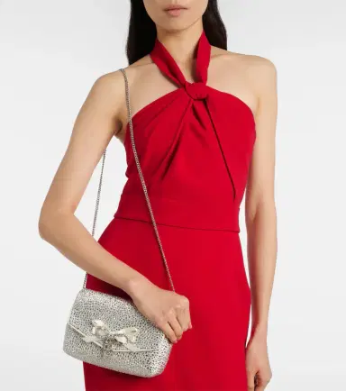 Jimmy Choo Soft Bow Mini embellished satin clutch | Thumbnail 7 Jimmy Choo Soft Bow Mini embellished satin clutch | Thumbnail 7