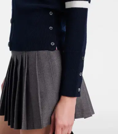Thom Browne 4-Bar intarsia virgin wool cardigan | Thumbnail 4 Thom Browne 4-Bar intarsia virgin wool cardigan | Thumbnail 4