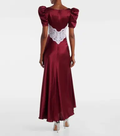 Rodarte Floral-appliqué lace-trimmed silk gown | Thumbnail 4 Rodarte Floral-appliqué lace-trimmed silk gown | Thumbnail 4