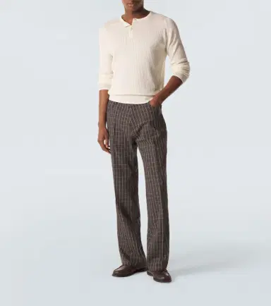 Wales Bonner Nile wool and cotton Henley shirt | Thumbnail 4 Wales Bonner Nile wool and cotton Henley shirt | Thumbnail 4