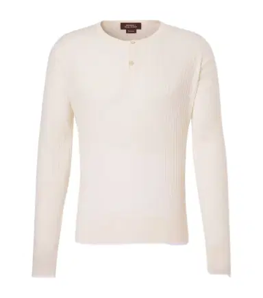 Wales Bonner Nile wool and cotton Henley shirt | Thumbnail 1 Wales Bonner Nile wool and cotton Henley shirt | Thumbnail 1