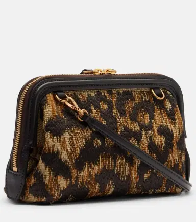 Etro Doc leather-trimmed raffia-effect crossbody bag | Thumbnail 3 Etro Doc leather-trimmed raffia-effect crossbody bag | Thumbnail 3