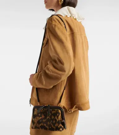 Etro Doc leather-trimmed raffia-effect crossbody bag | Thumbnail 4 Etro Doc leather-trimmed raffia-effect crossbody bag | Thumbnail 4