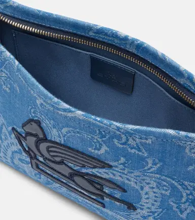 Etro Eyes Mini embroidered denim jacquard pouch | Thumbnail 3 Etro Eyes Mini embroidered denim jacquard pouch | Thumbnail 3
