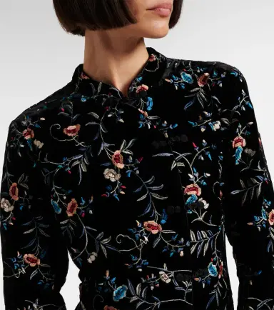 Rixo Delphina embroidered velvet minidress | Thumbnail 3 Rixo Delphina embroidered velvet minidress | Thumbnail 3