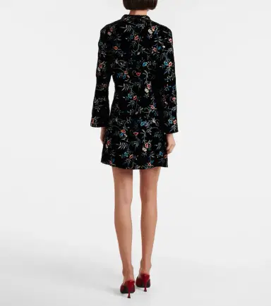 Rixo Delphina embroidered velvet minidress | Thumbnail 5 Rixo Delphina embroidered velvet minidress | Thumbnail 5
