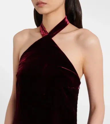 Taller Marmo Nina fringed velvet maxi dress | Thumbnail 2 Taller Marmo Nina fringed velvet maxi dress | Thumbnail 2