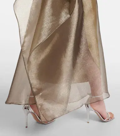 Taller Marmo Betsy one-shoulder fil coupé maxi dress | Thumbnail 4 Taller Marmo Betsy one-shoulder fil coupé maxi dress | Thumbnail 4