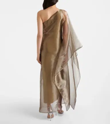 Taller Marmo Betsy one-shoulder fil coupé maxi dress | Thumbnail 5 Taller Marmo Betsy one-shoulder fil coupé maxi dress | Thumbnail 5
