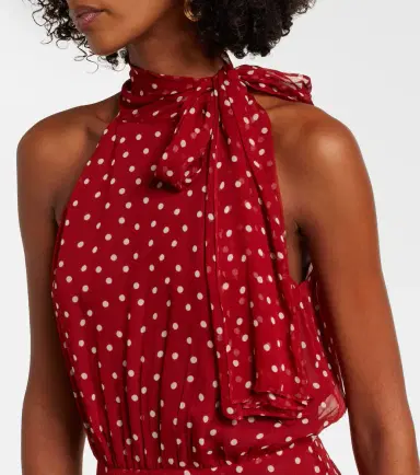 Rixo Abi polka-dot chiffon midi dress | Thumbnail 2 Rixo Abi polka-dot chiffon midi dress | Thumbnail 2