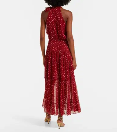 Rixo Abi polka-dot chiffon midi dress | Thumbnail 4 Rixo Abi polka-dot chiffon midi dress | Thumbnail 4