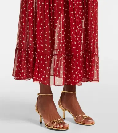 Rixo Abi polka-dot chiffon midi dress | Thumbnail 6 Rixo Abi polka-dot chiffon midi dress | Thumbnail 6