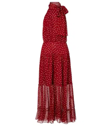 Rixo Abi polka-dot chiffon midi dress | Thumbnail 1 Rixo Abi polka-dot chiffon midi dress | Thumbnail 1