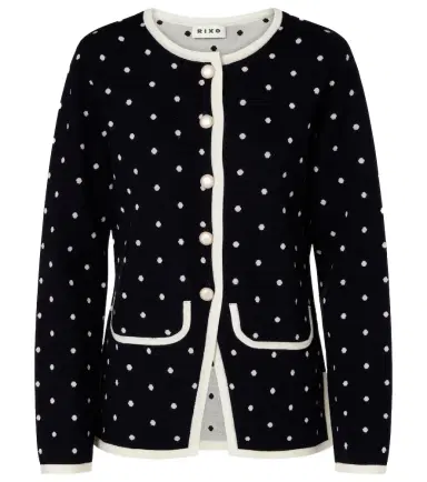 Rixo Mirja polka-dot wool-blend cardigan | Thumbnail 1 Rixo Mirja polka-dot wool-blend cardigan | Thumbnail 1