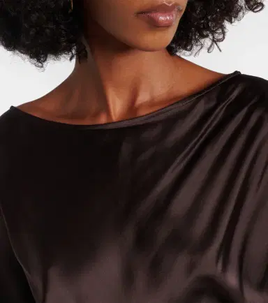 Staud Freda ruched silk-blend gown | Thumbnail 3 Staud Freda ruched silk-blend gown | Thumbnail 3