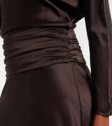 Staud Freda ruched silk-blend gown | Thumbnail 6 Staud Freda ruched silk-blend gown | Thumbnail 6