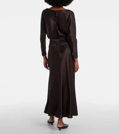 Staud Freda ruched silk-blend gown | Thumbnail 7 Staud Freda ruched silk-blend gown | Thumbnail 7