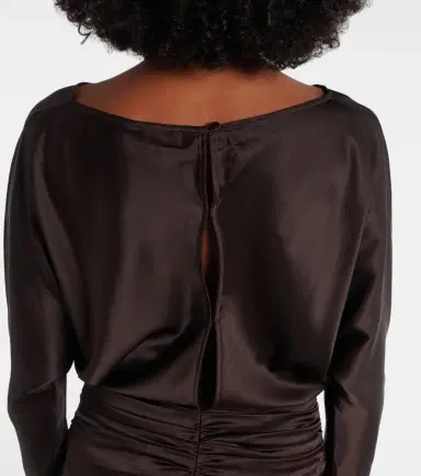 Staud Freda ruched silk-blend gown | Thumbnail 8 Staud Freda ruched silk-blend gown | Thumbnail 8