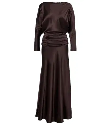 Staud Freda ruched silk-blend gown | Thumbnail 1 Staud Freda ruched silk-blend gown | Thumbnail 1