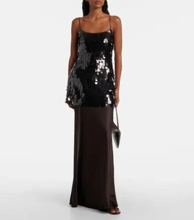 Staud Mesa sequined satin gown | Thumbnail 2 Staud Mesa sequined satin gown | Thumbnail 2