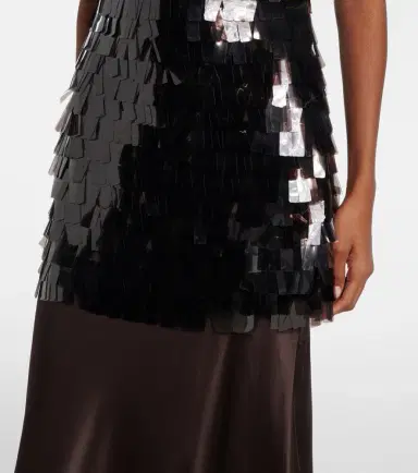 Staud Mesa sequined satin gown | Thumbnail 4 Staud Mesa sequined satin gown | Thumbnail 4